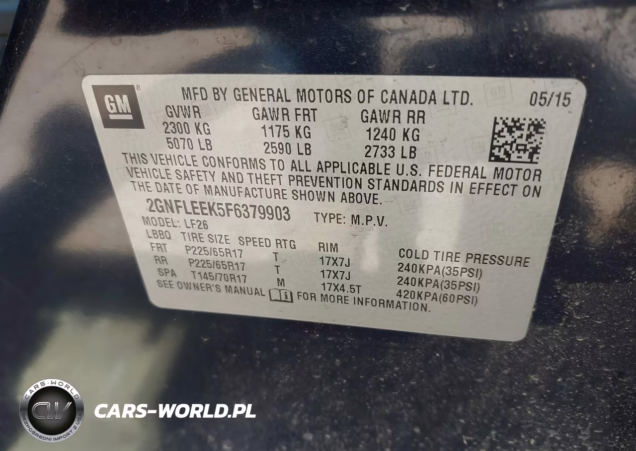 2015 Chevrolet Equinox Ls VIN:2GNFLEEK5F6379903 - 9