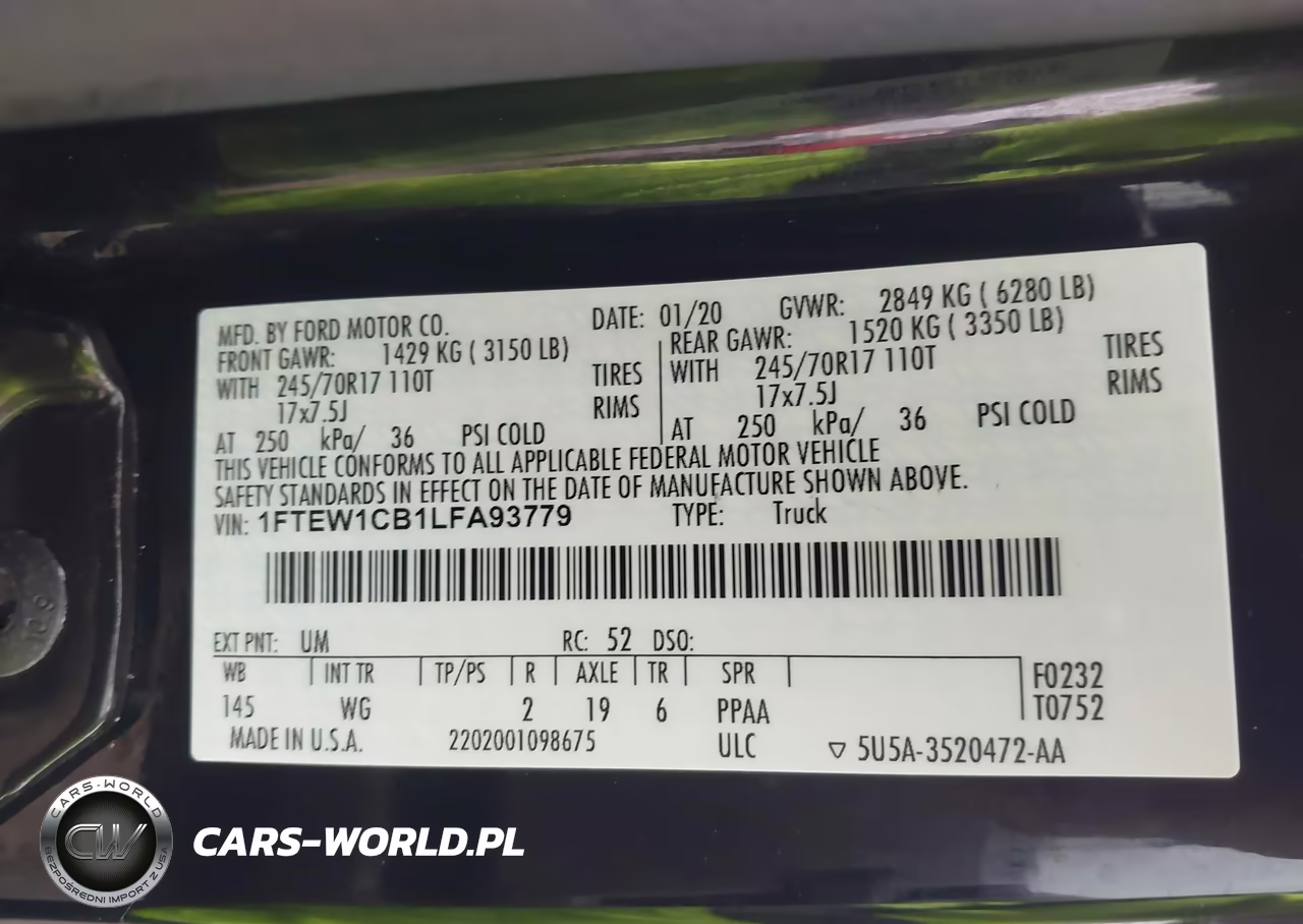 2020 Ford F-150 Xl VIN:1FTEW1CB1LFA93779 - 9