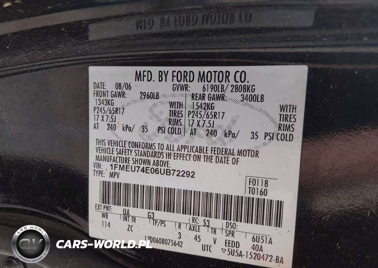 2006 Ford Explorer Eddie Bauer VIN:1FMEU74E06UB72292 - 9
