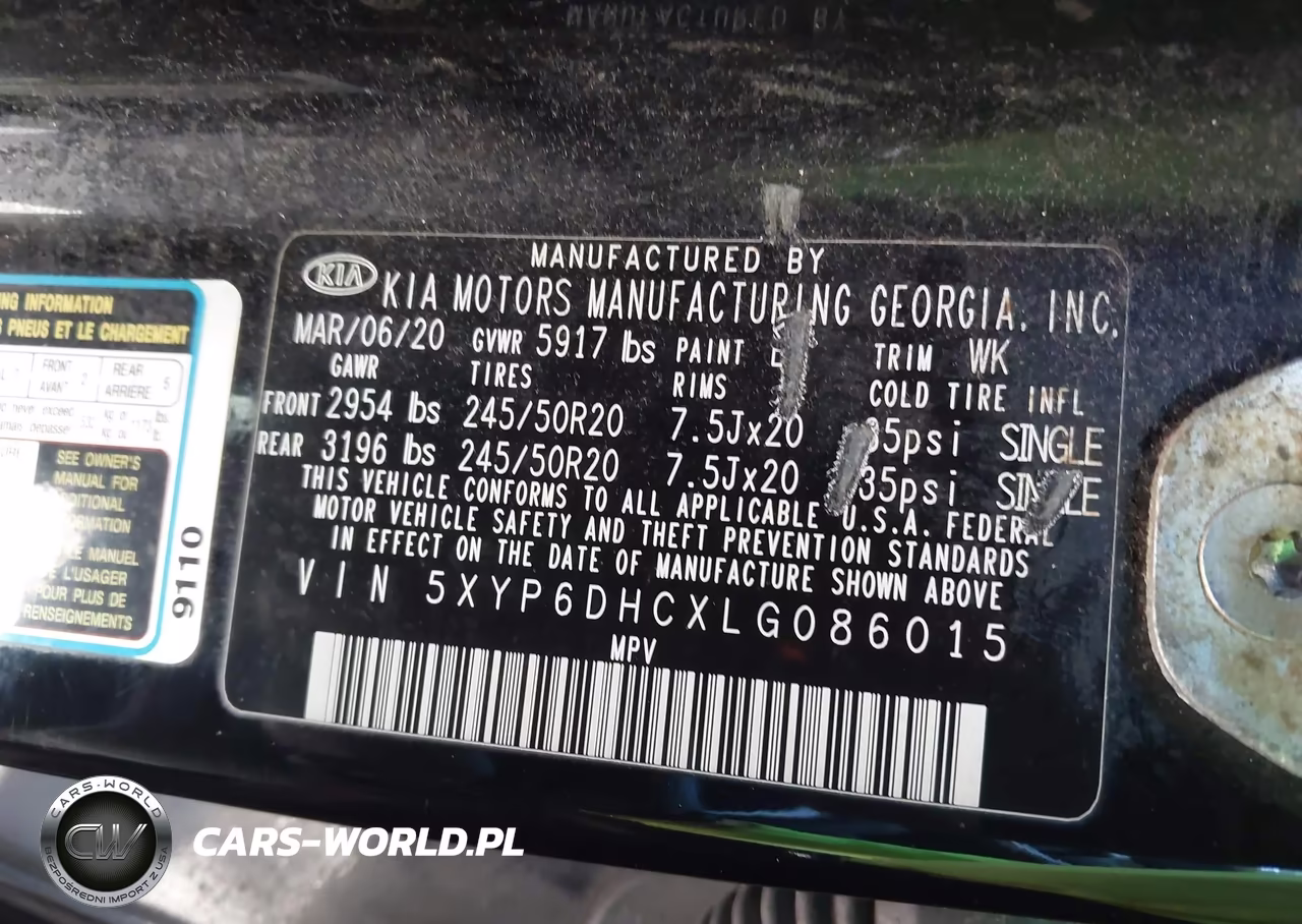 2020 Kia Telluride S VIN:5XYP6DHCXLG086015 - 9