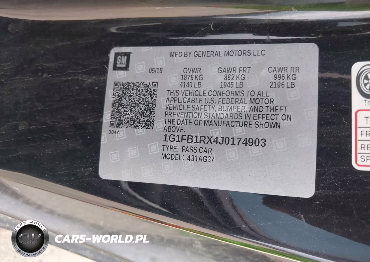 2018 Chevrolet Camaro 1Lt VIN:1G1FB1RX4J0174903 - 9
