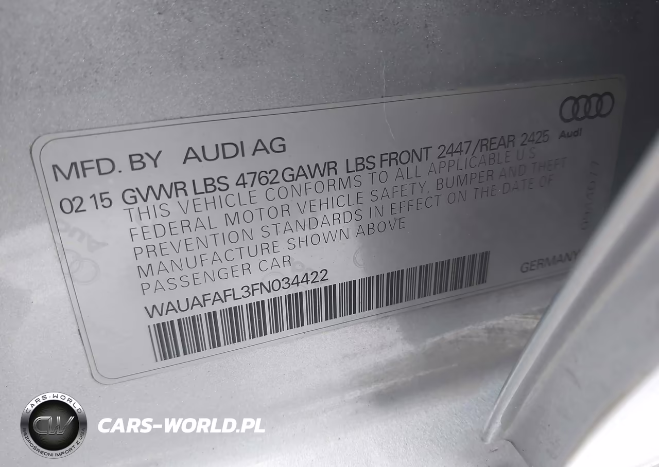 2015 Audi A4 2.0T Premium VIN:WAUAFAFL3FN034422 - 9