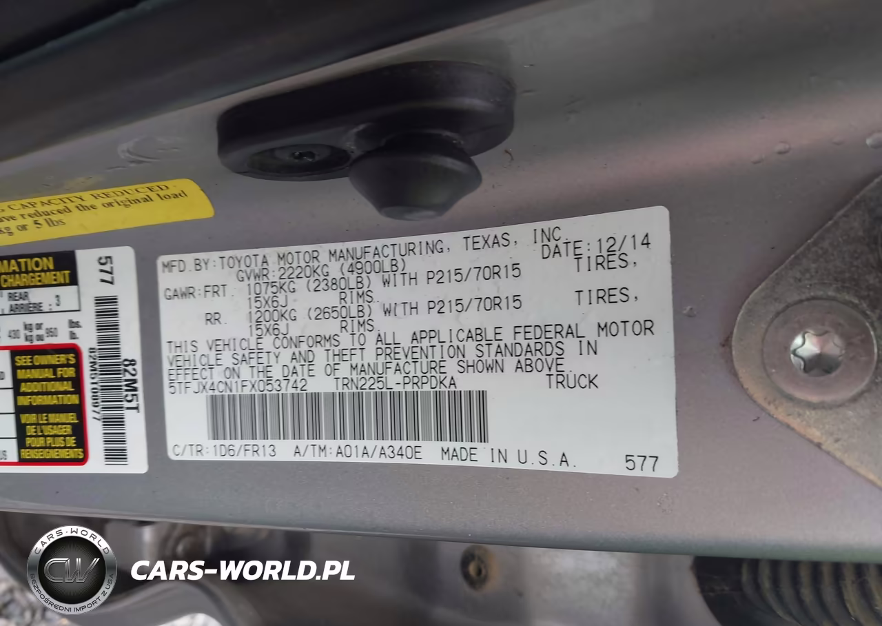 2015 Toyota Tacoma VIN:5TFJX4CN1FX053742 - 9