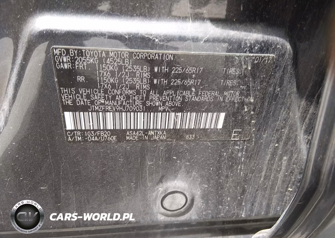 2017 Toyota Rav4 Le VIN:JTMZFREV9HJ709031 - 9