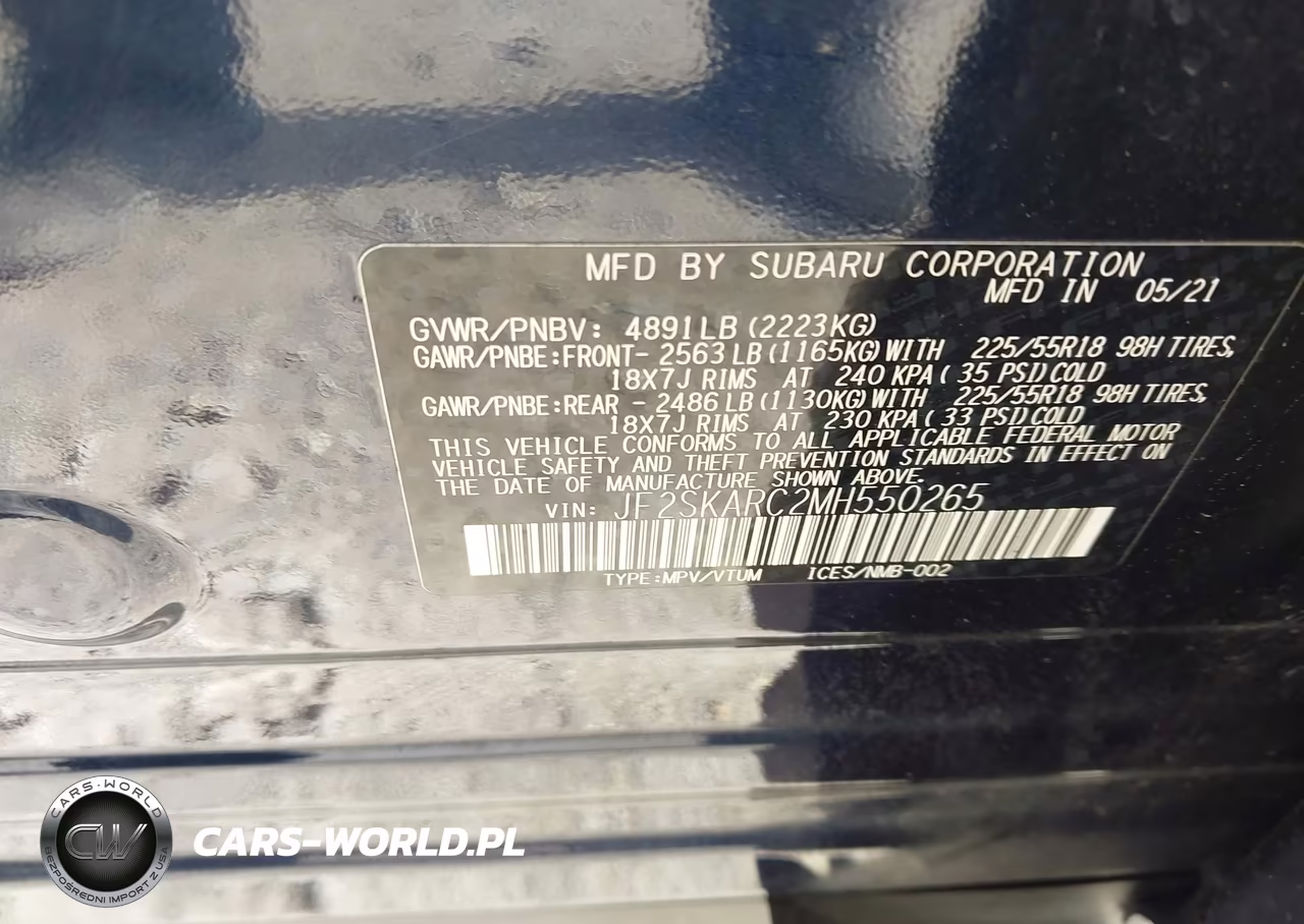 2021 Subaru Forester Sport VIN:JF2SKARC2MH550265 - 9