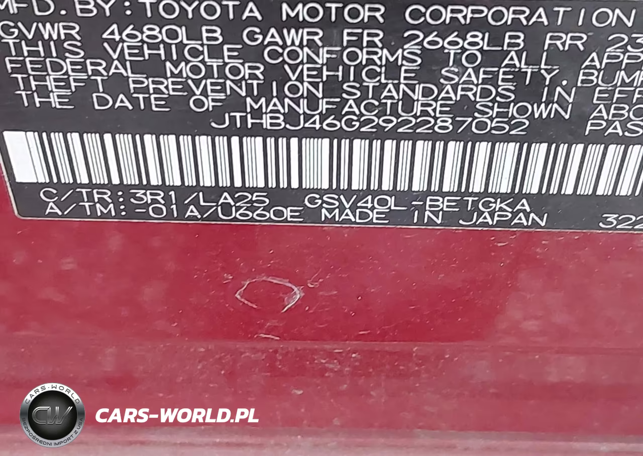 2009 Lexus Es 350 VIN:JTHBJ46G292287052 - 9