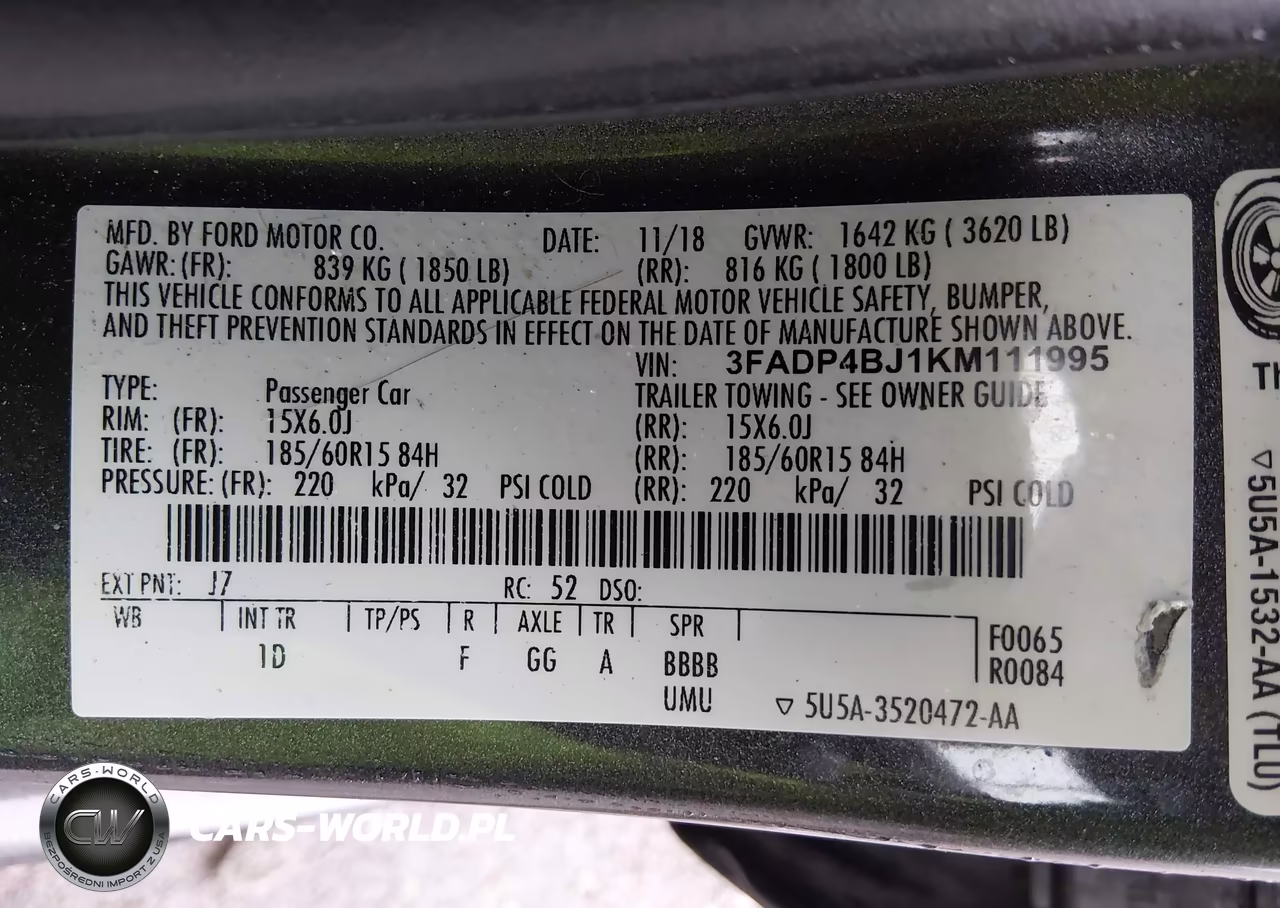 2019 Ford Fiesta Se VIN:3FADP4BJ1KM111995 - 9