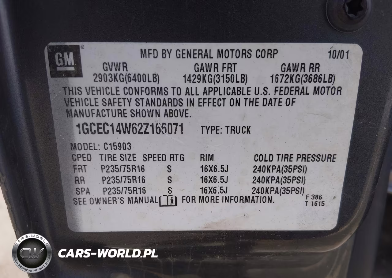 2002 Chevrolet Silverado 1500 Commercial VIN:1GCEC14W62Z166071 - 9