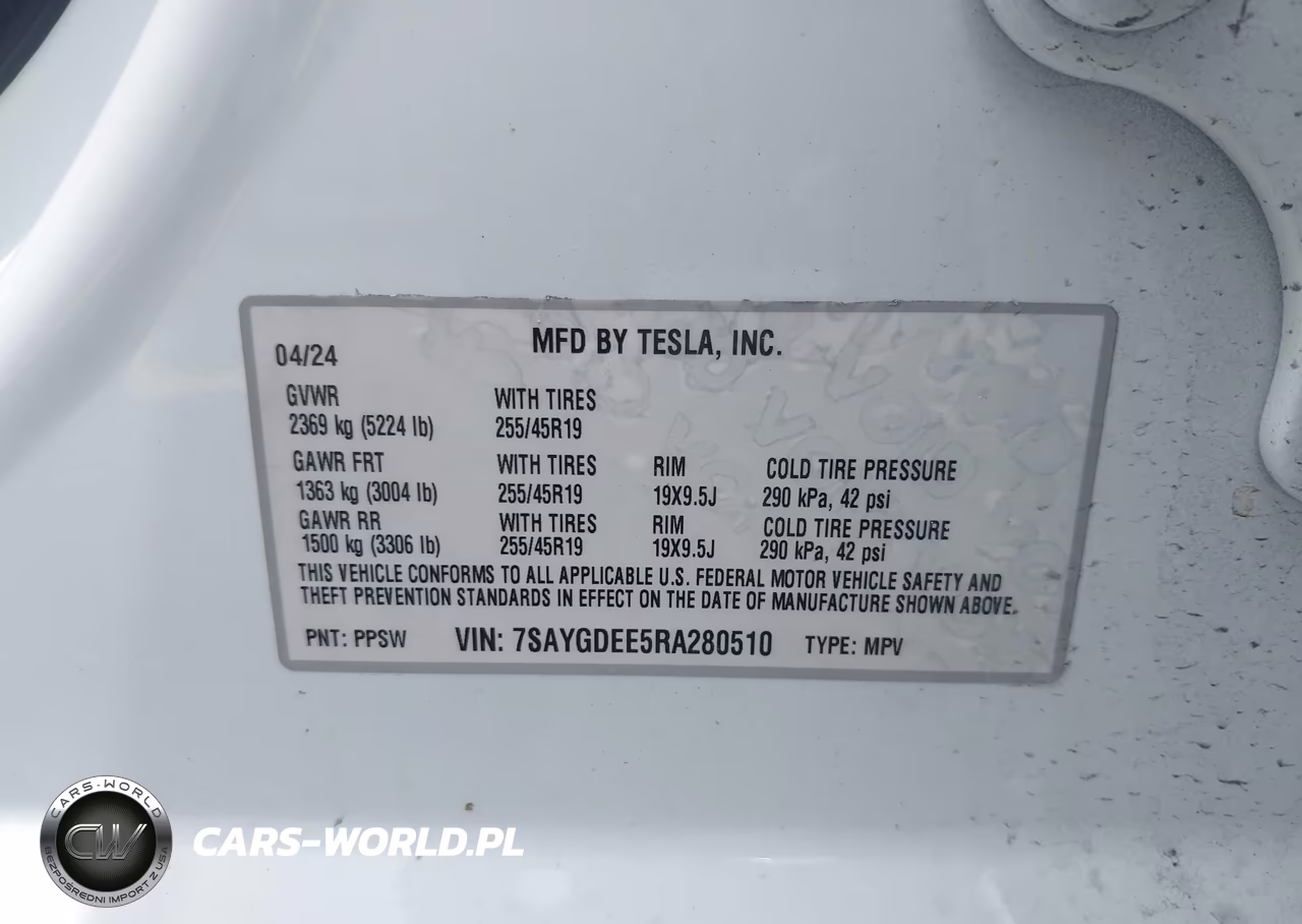 2024 Tesla Model Y Long Range Dual Motor All-Wheel Drive VIN:7SAYGDEE5RA280510 - 9