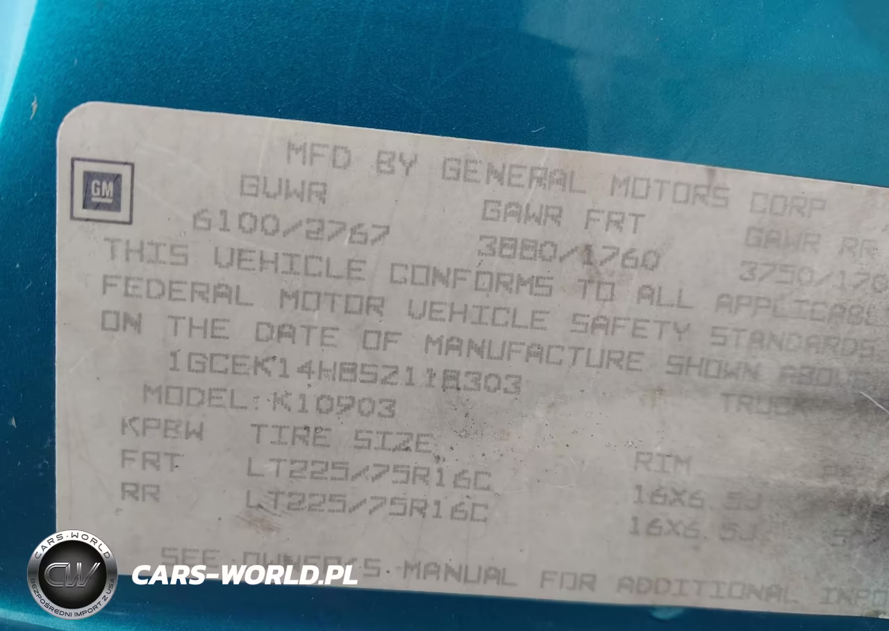 1995 Chevrolet Gmt-400 K1500 VIN:1GCEK14H8SZ118303 - 9