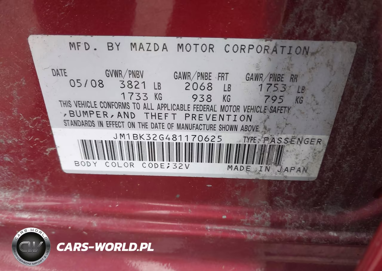 2008 Mazda Mazda3 I Touring Value VIN:JM1BK32G481170625 - 9