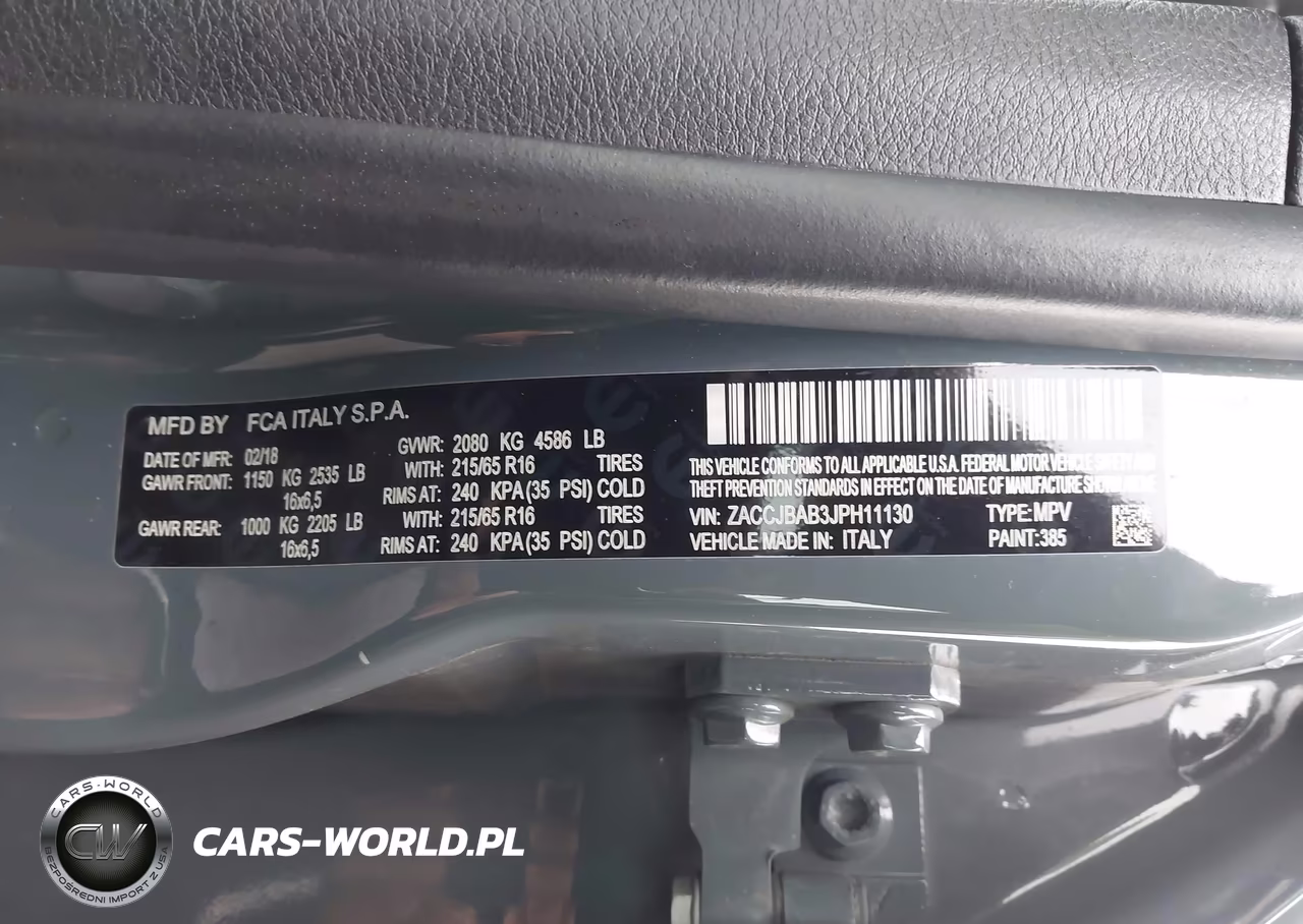 2018 Jeep Renegade Sport 4X4 VIN:ZACCJBAB3JPH11130 - 9