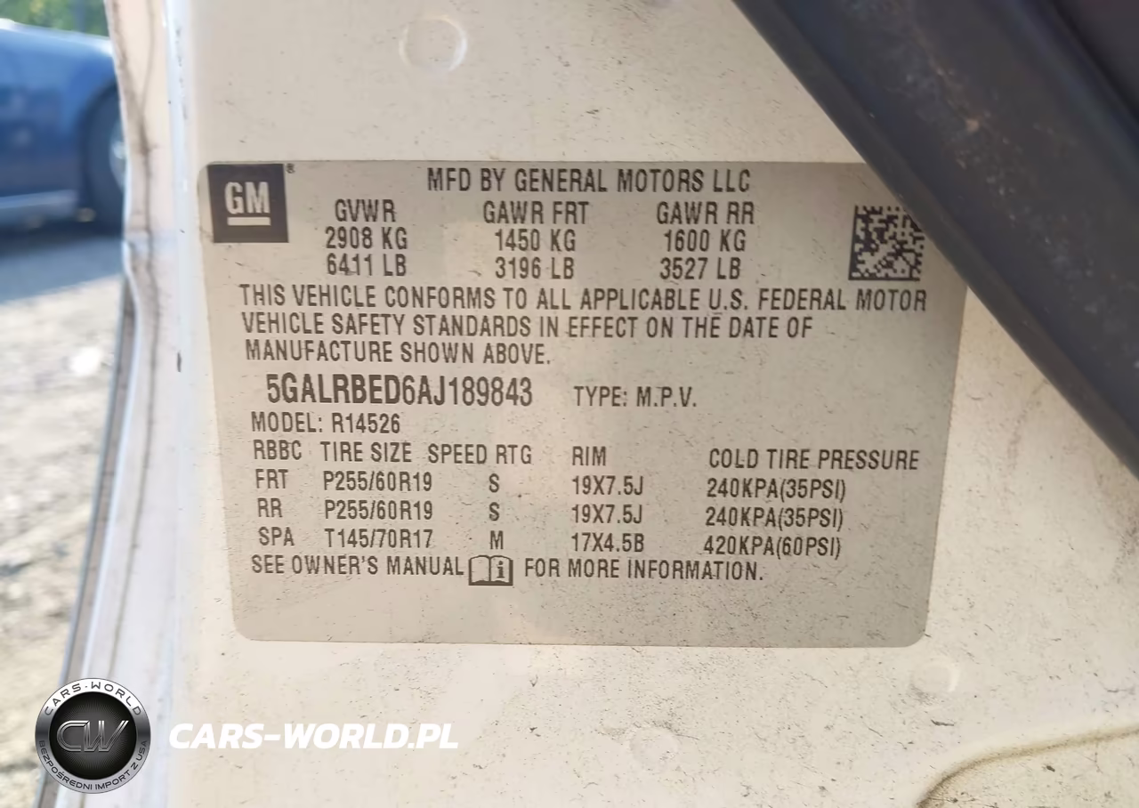2010 Buick Enclave 1Xl VIN:5GALRBED6AJ189843 - 9