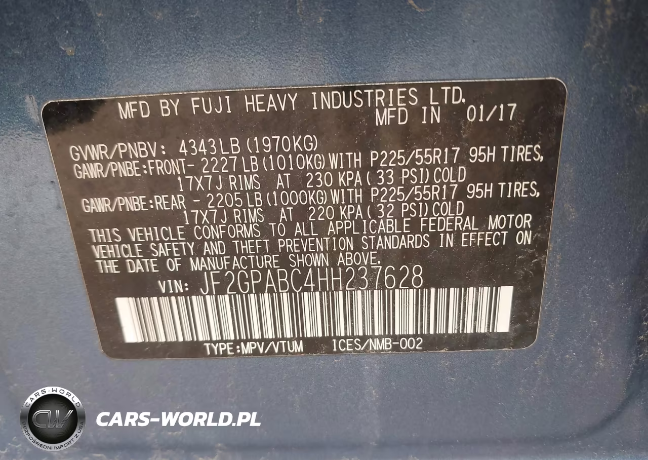 2017 Subaru Crosstrek 2.0I Premium VIN:JF2GPABC4HH237628 - 9