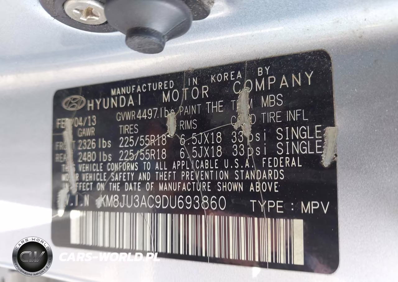 2013 Hyundai Tucson Limited VIN:KM8JU3AC9DU693860 - 9