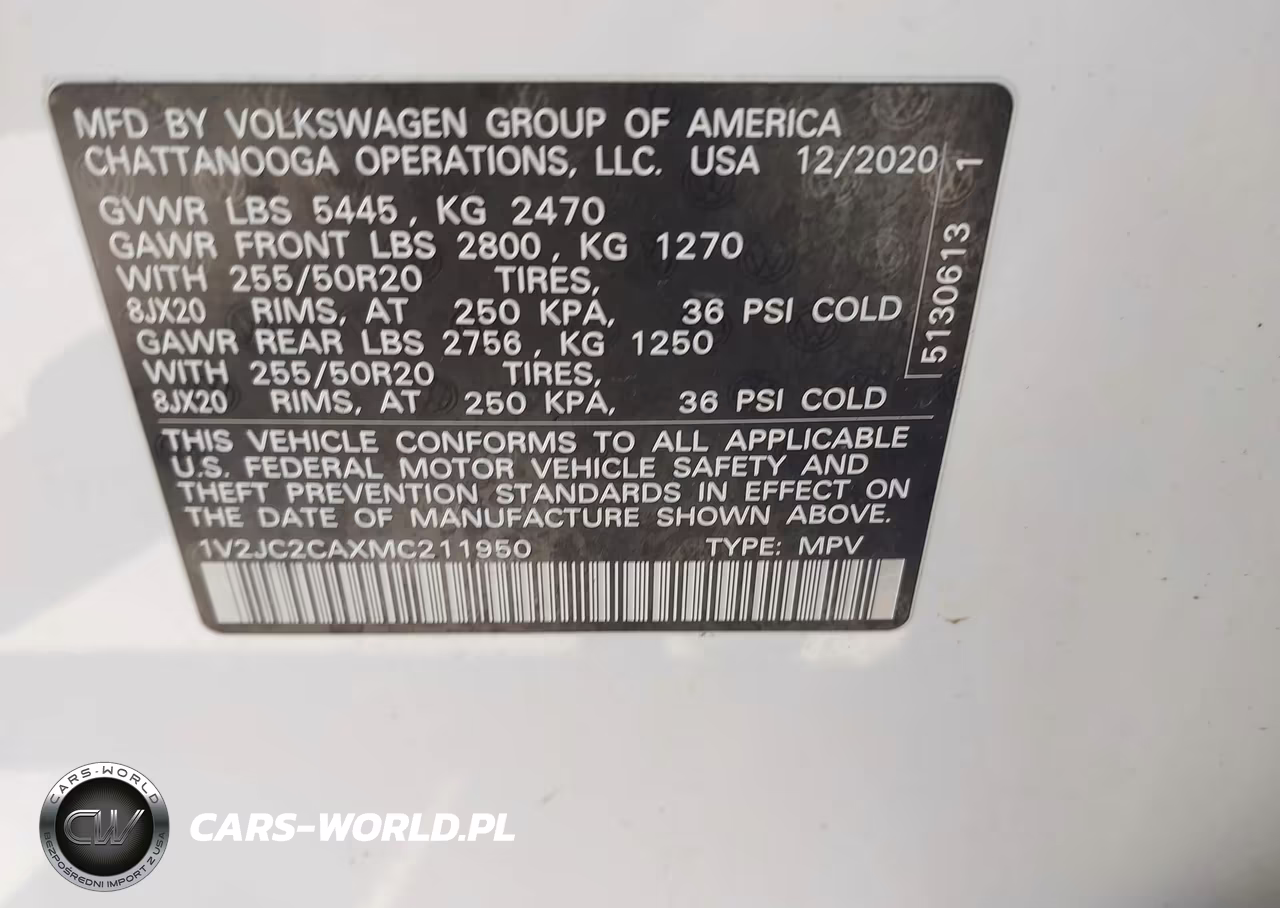 2021 Volkswagen Atlas Cross Sport 2.0T Se W-Technology VIN:1V2JC2CAXMC211950 - 9