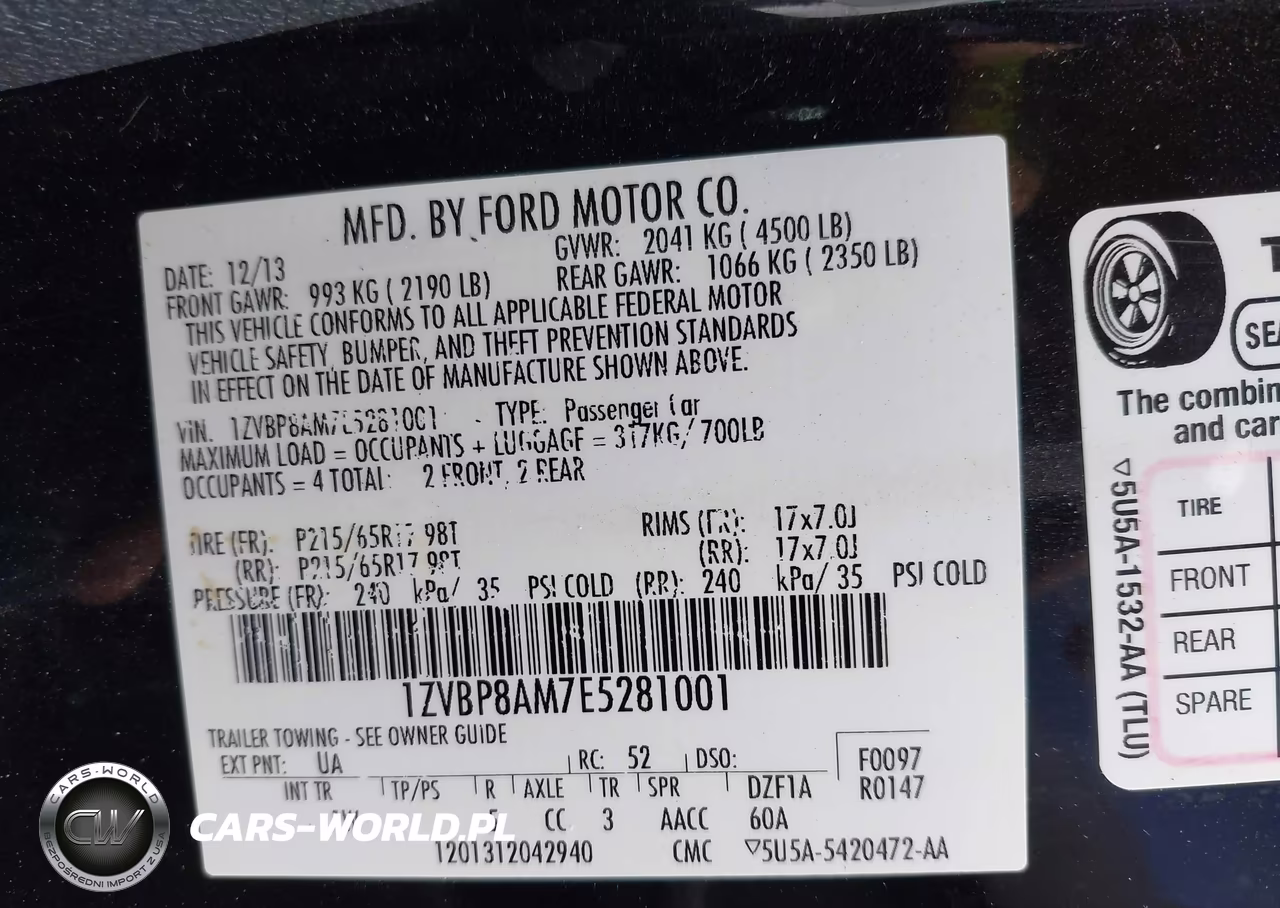 2014 Ford Mustang V6 VIN:1ZVBP8AM7E5281001 - 9