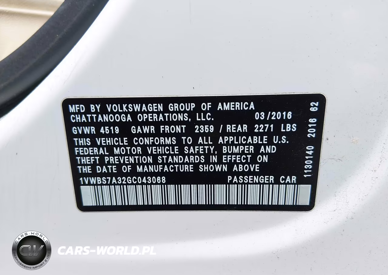 2016 Volkswagen Passat 1.8T Se VIN:1VWBS7A32GC043068 - 9