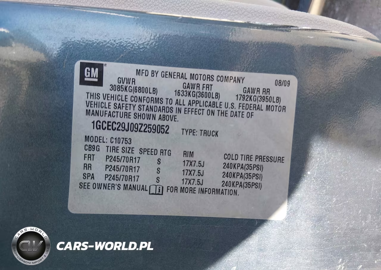 2009 Chevrolet Silverado 1500 Lt VIN:1GCEC29J09Z259052 - 9