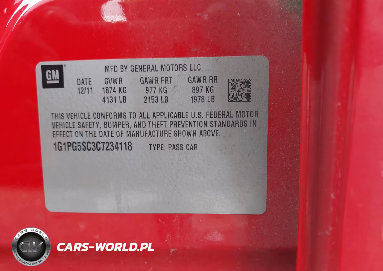 2012 Chevrolet Cruze 2Lt VIN:1G1PG5SC3C7234118 - 9