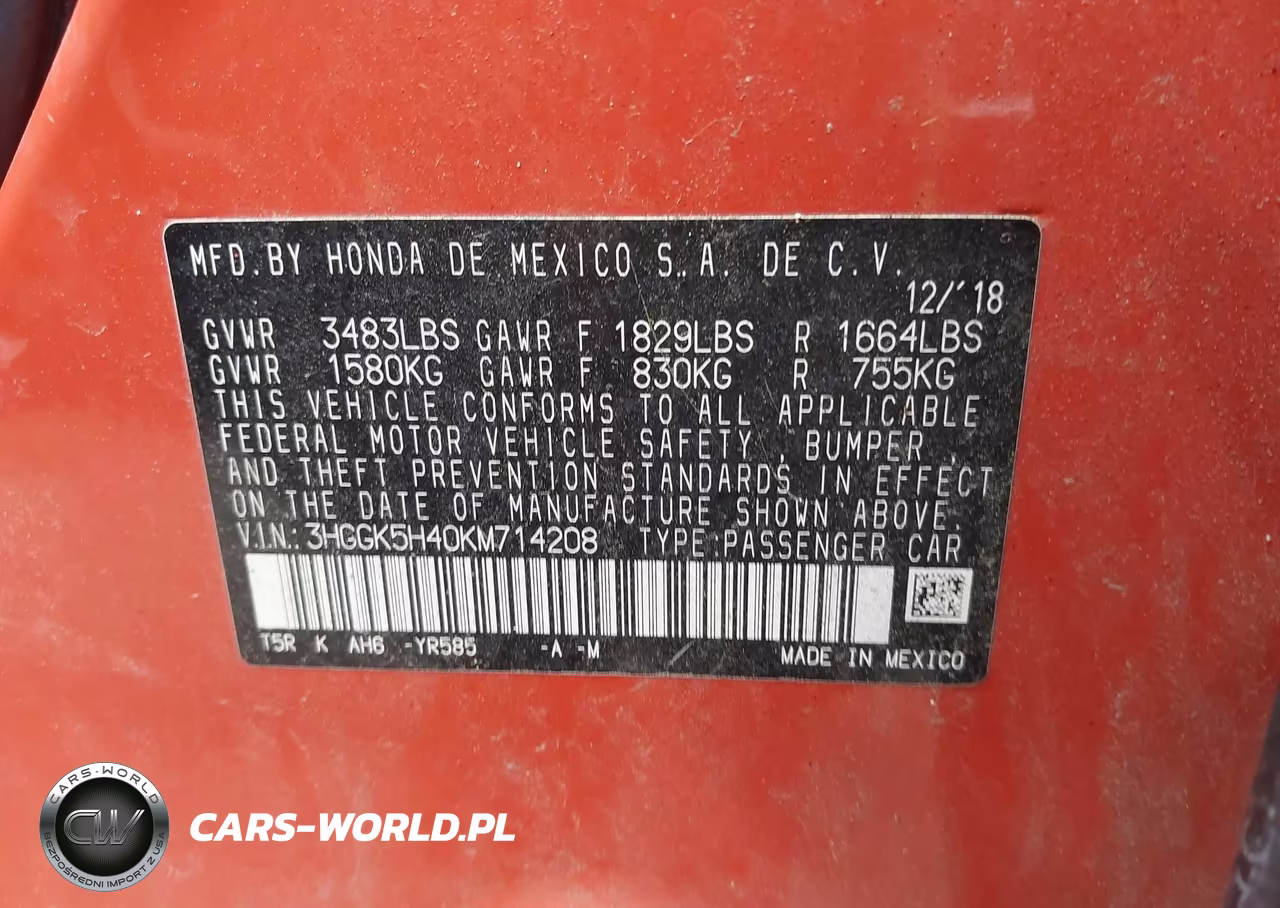 2019 Honda Fit Lx VIN:3HGGK5H40KM714208 - 9