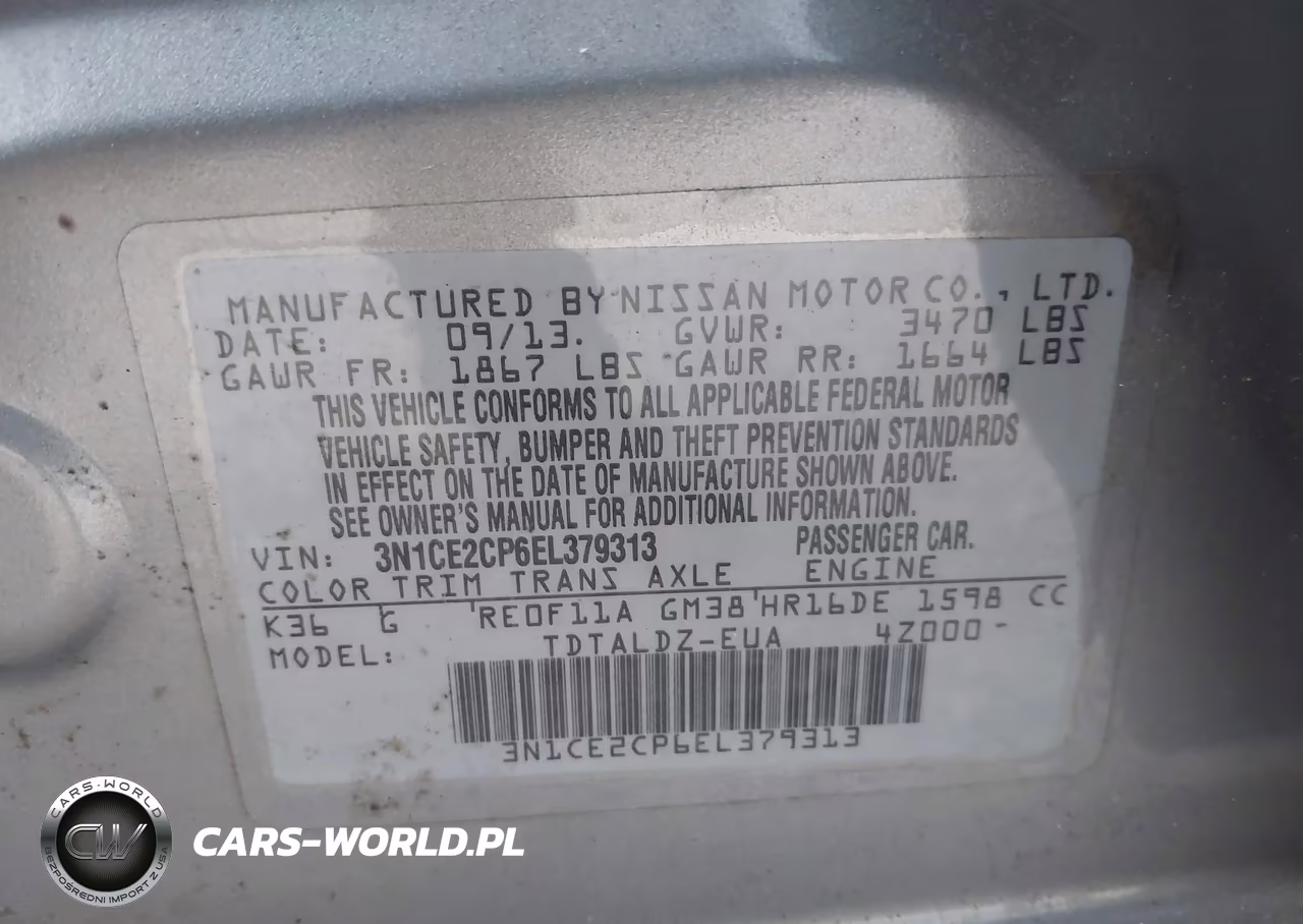 2014 Nissan Versa Note Sv VIN:3N1CE2CP6EL379313 - 9