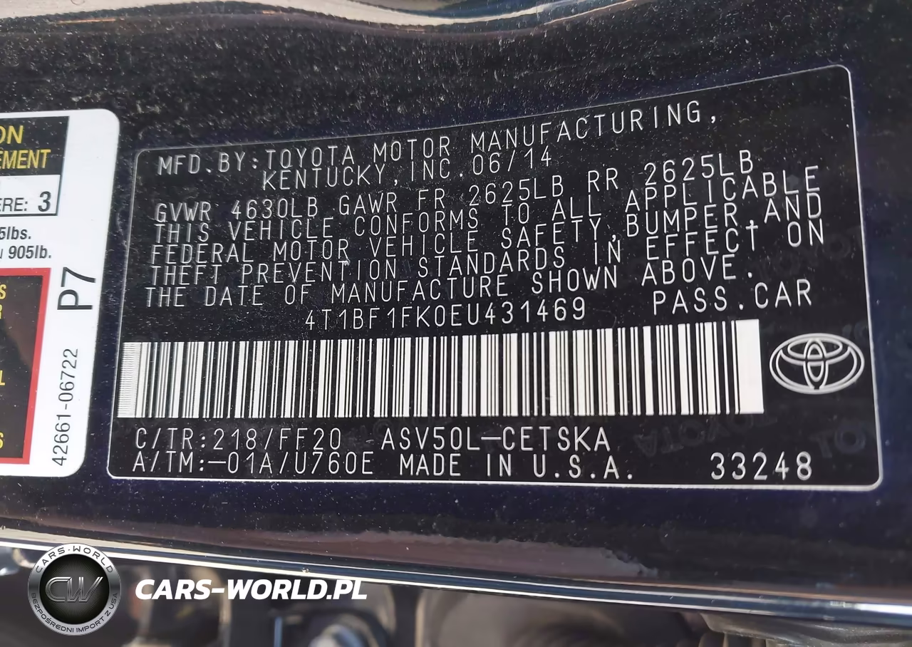 2014 Toyota Camry Se VIN:4T1BF1FK0EU431469 - 9