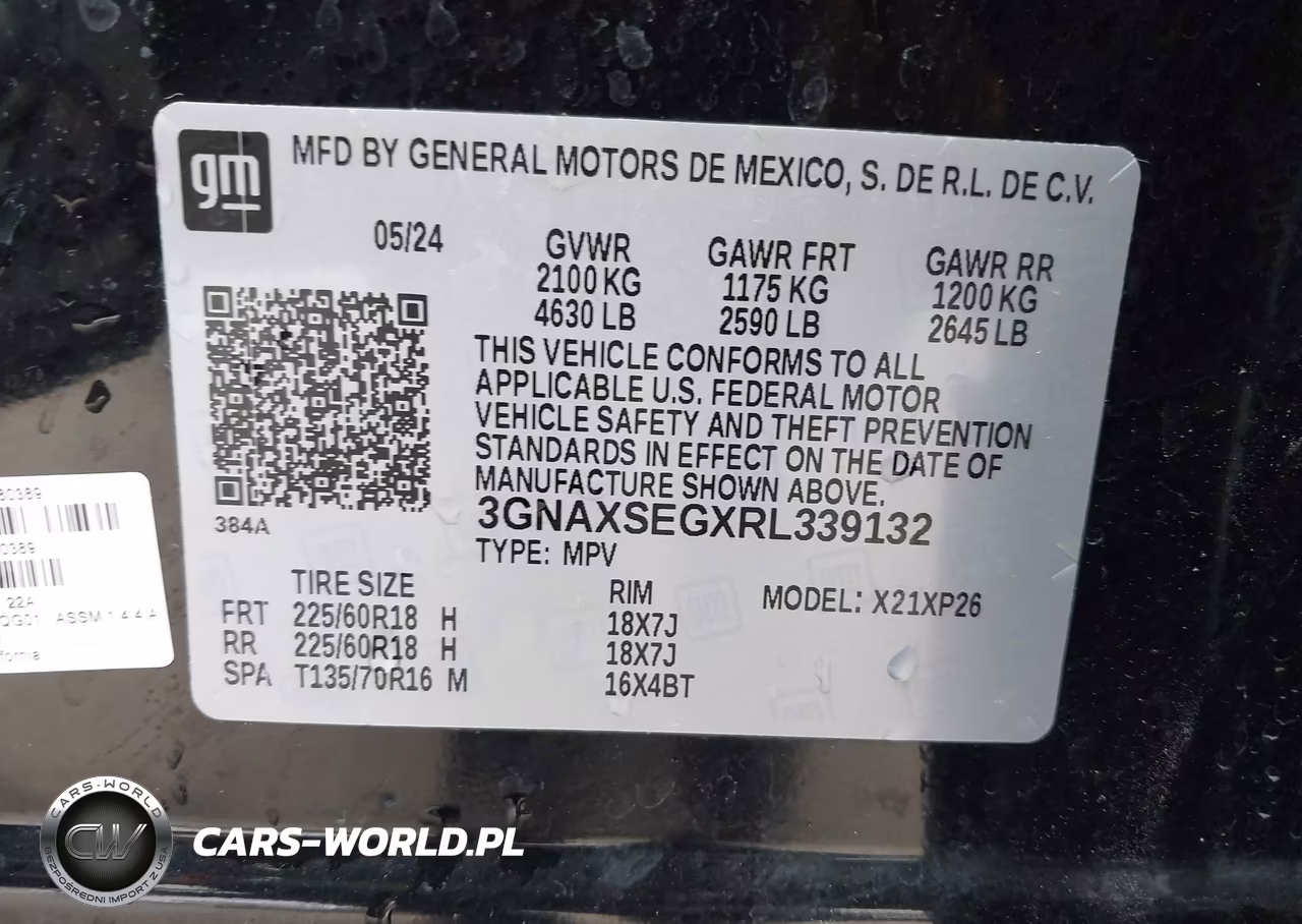 2024 Chevrolet Equinox Awd Ls VIN:3GNAXSEGXRL339132 - 9