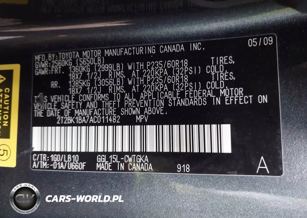 2010 Lexus Rx 350 VIN:2T2BK1BA7AC011482 - 9