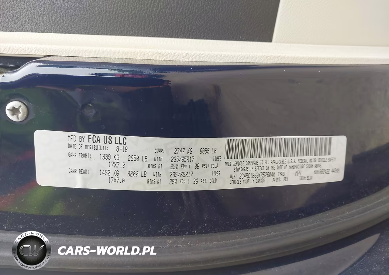 2019 Chrysler Pacifica Touring L VIN:2C4RC1BG0KR526040 - 9
