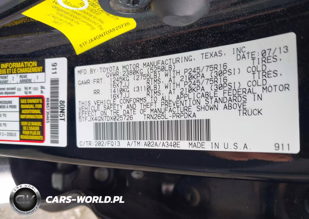 2013 Toyota Tacoma Prerunner VIN:5TFJX4GN7DX025726 - 9