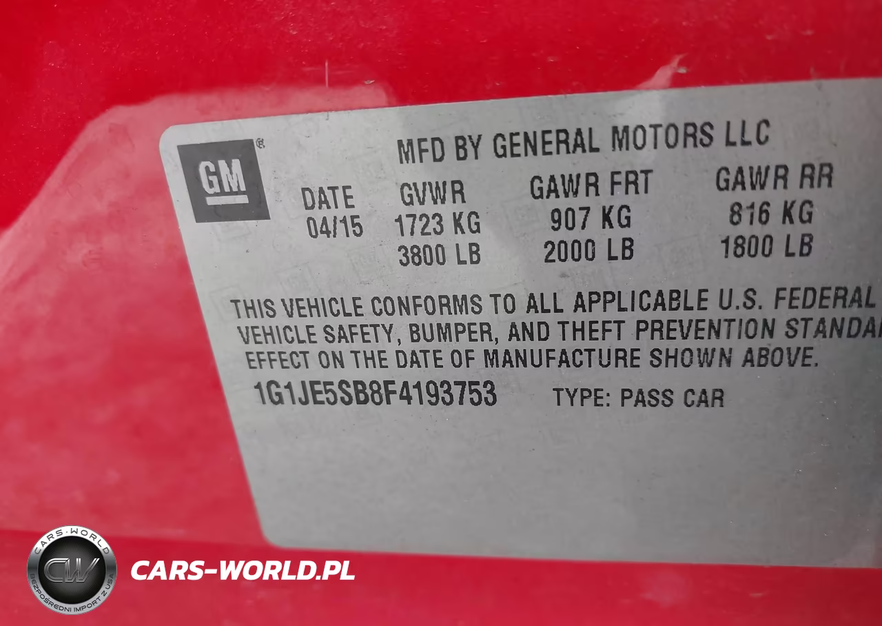 2015 Chevrolet Sonic Ltz Auto VIN:1G1JE5SB8F4193753 - 9