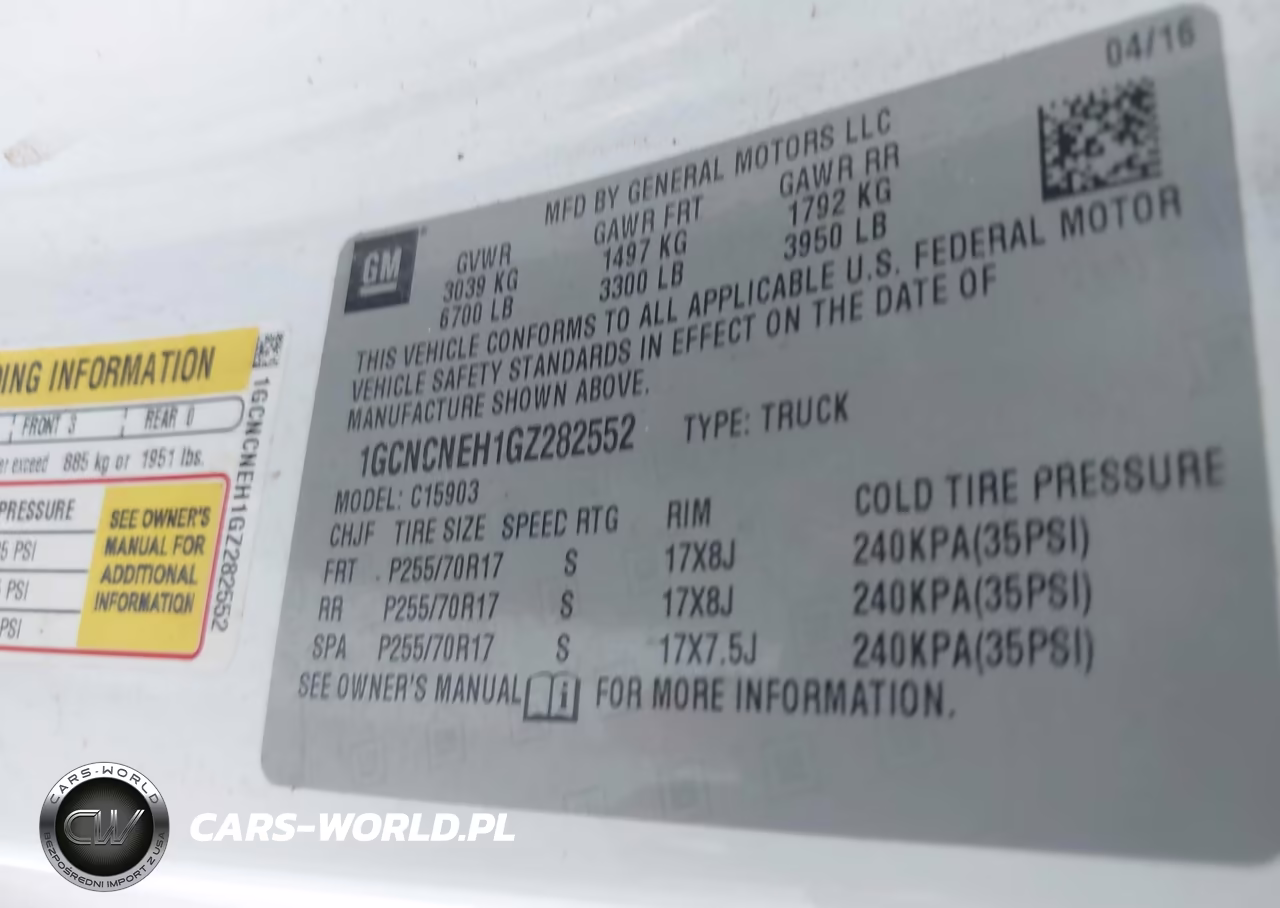 2016 Chevrolet Silverado 1500 Wt VIN:1GCNCNEH1GZ282552 - 9