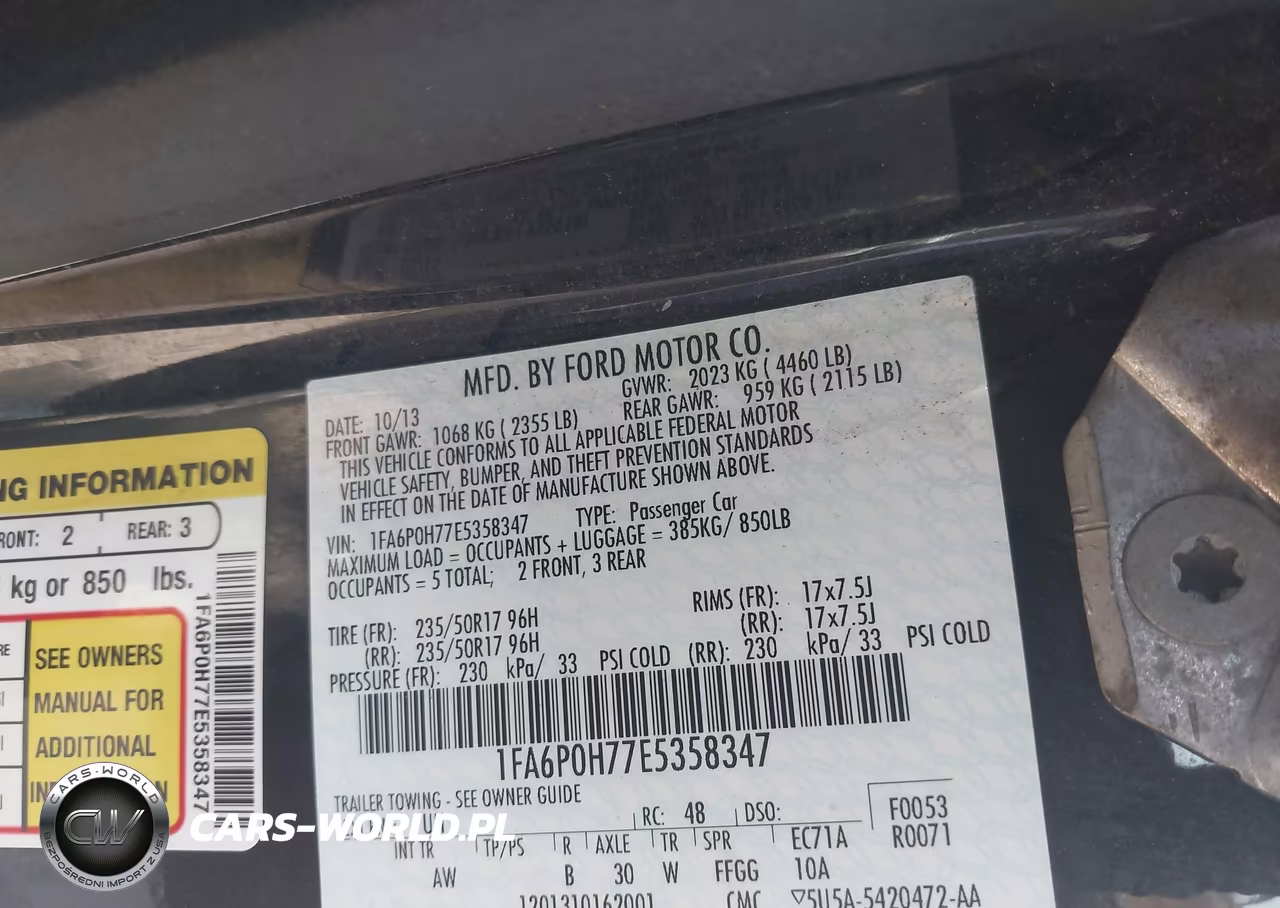 2014 Ford Fusion Se VIN:1FA6P0H77E5358347 - 9