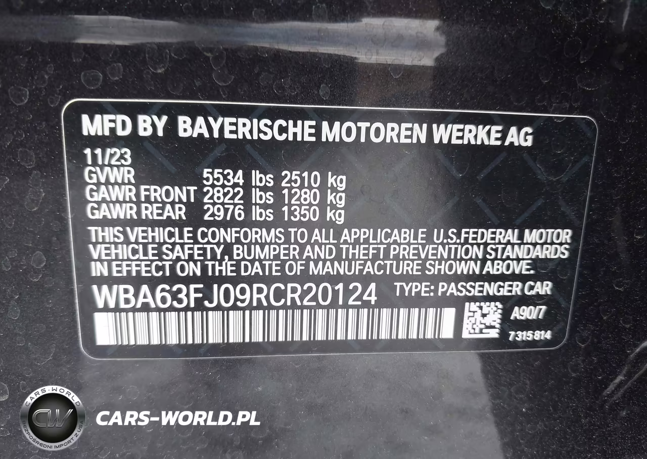 2024 BMW 540I xDrive VIN:WBA63FJ09RCR20124 - 9