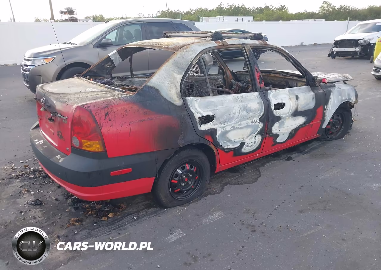 2003 Hyundai Accent Gl VIN:KMHCG45C63U424620 - 4