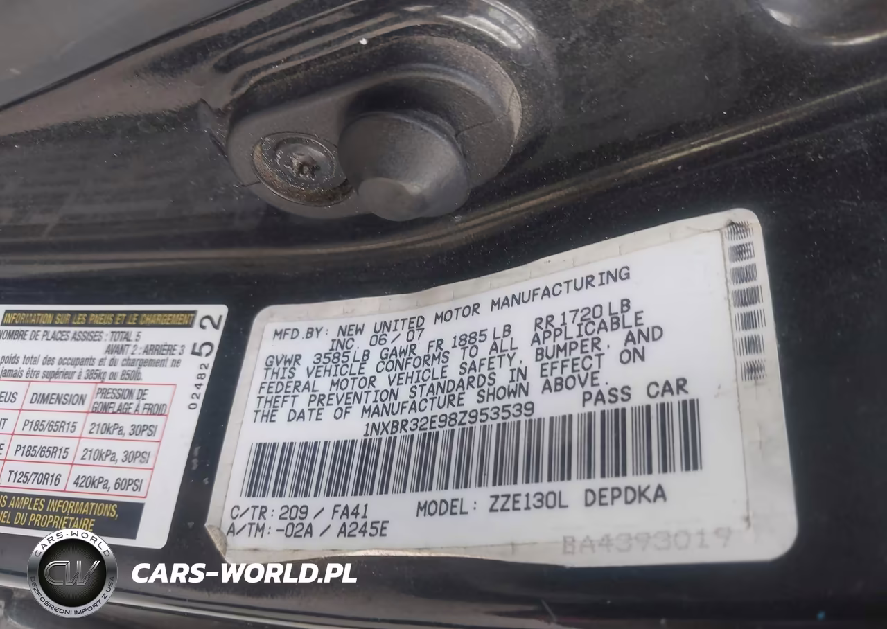 2008 Toyota Corolla Ce VIN:1NXBR32E98Z953539 - 9