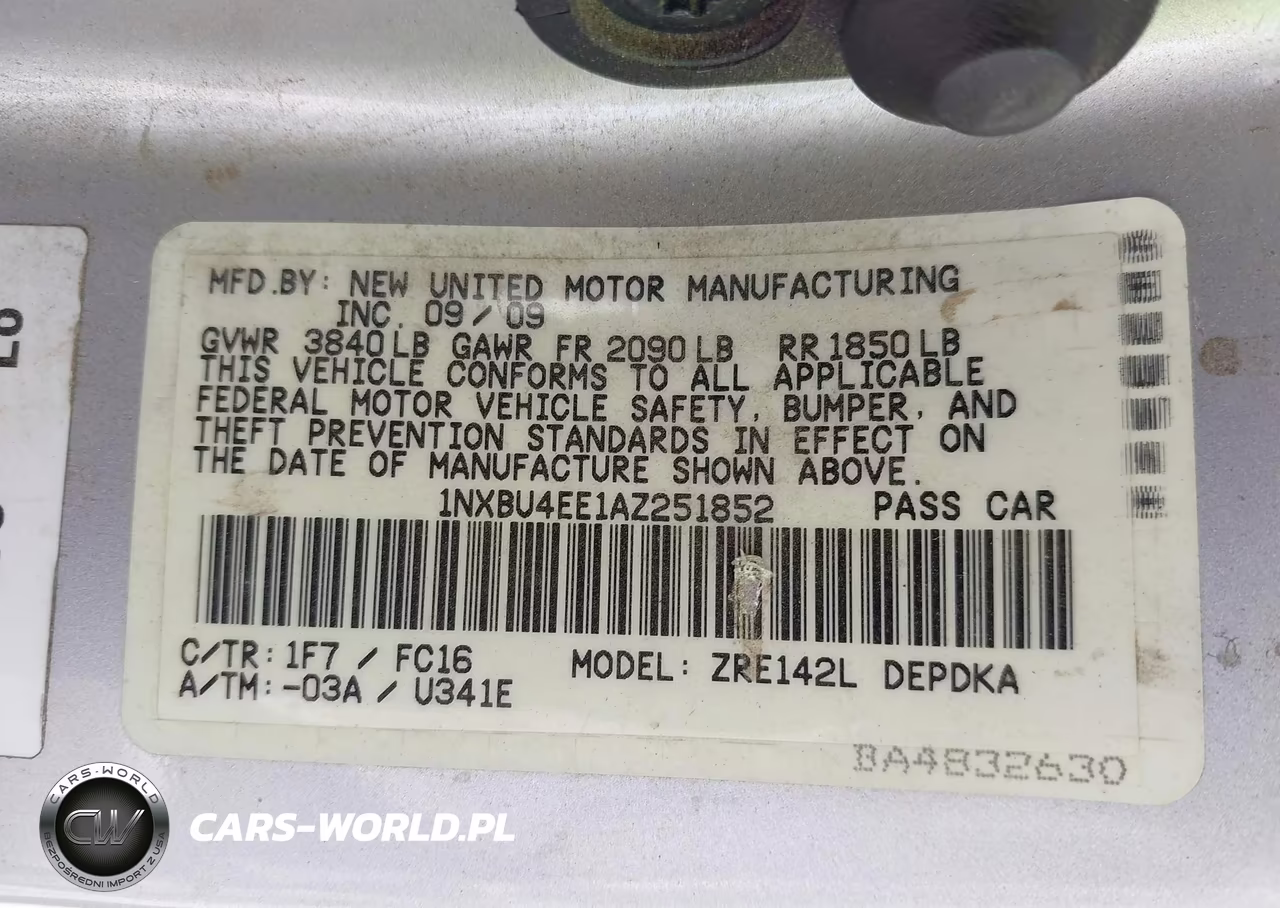 2010 Toyota Corolla Le VIN:1NXBU4EE1AZ251852 - 9