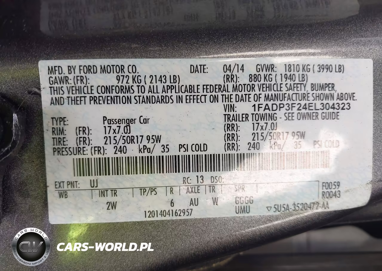 2014 Ford Focus Se VIN:1FADP3F24EL304323 - 9