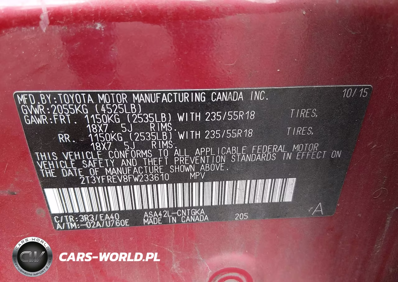 2015 Toyota Rav4 Limited VIN:2T3YFREV8FW233610 - 9