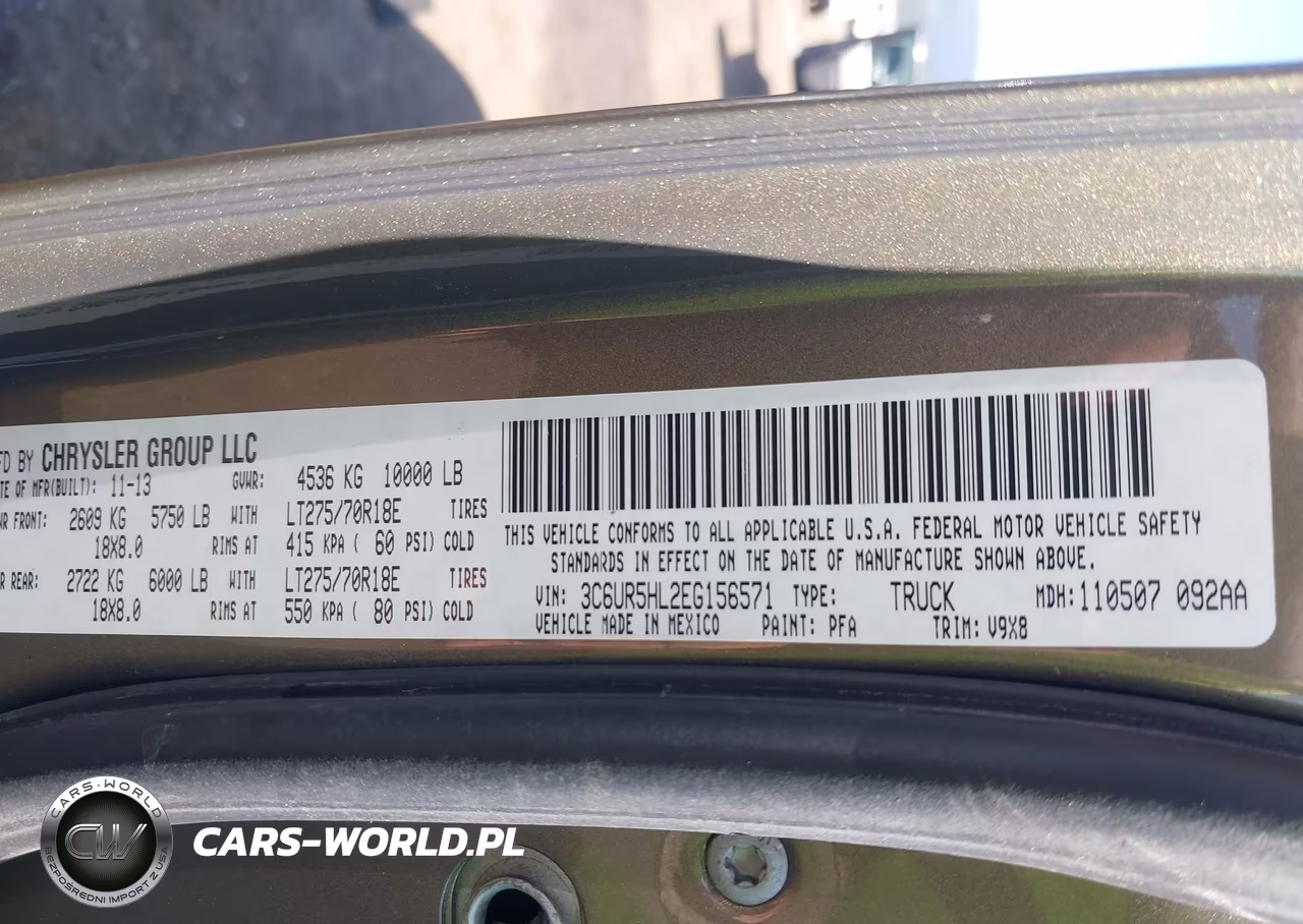 2014 Ram 2500 Tradesman VIN:3C6UR5HL2EG156571 - 9