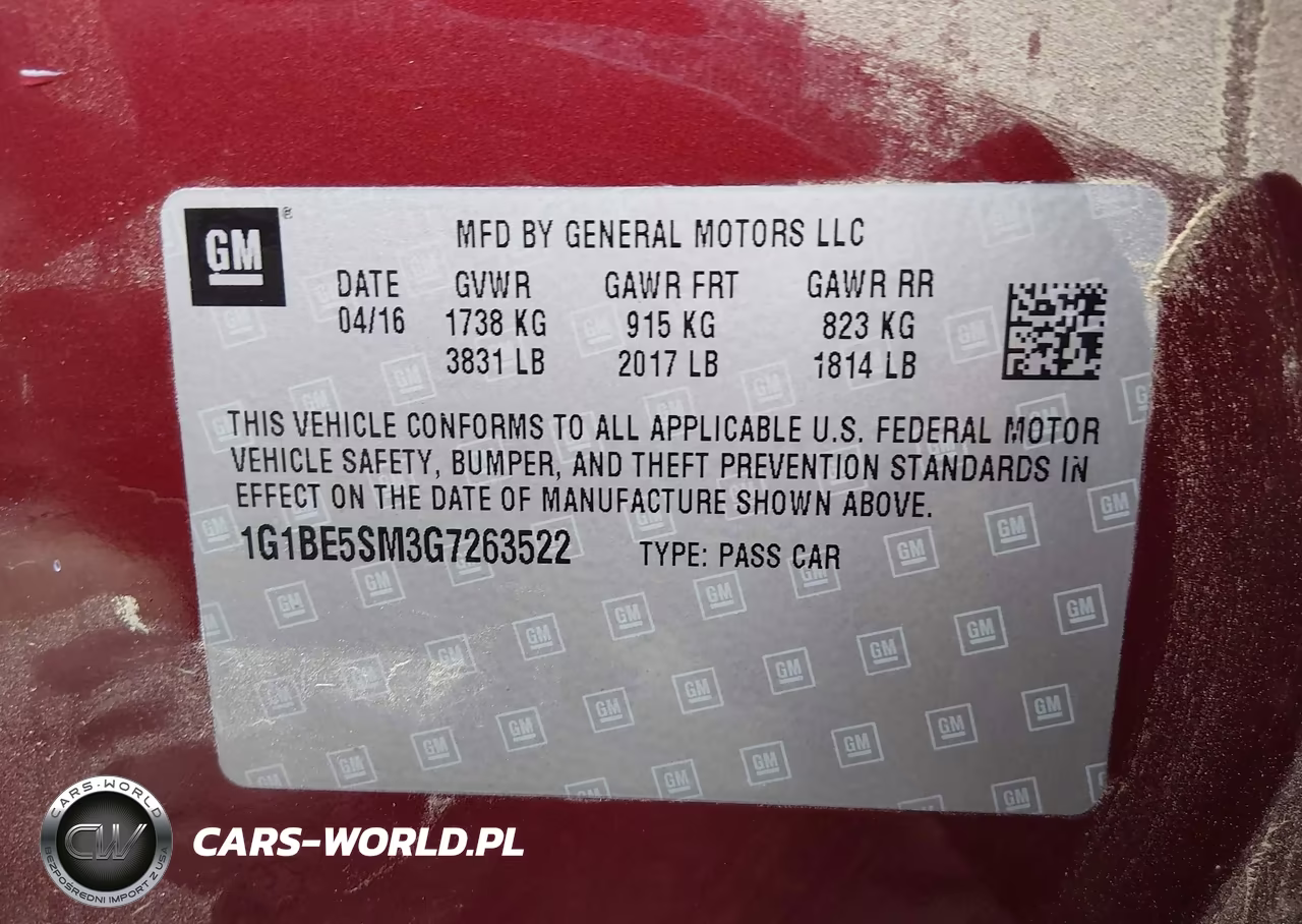 2016 Chevrolet Cruze Lt Auto VIN:1G1BE5SM3G7263522 - 9