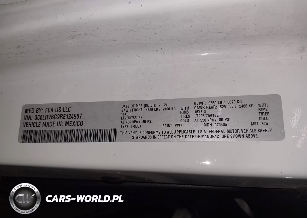 2024 Ram Promaster 1500 Tradesman High Roof 136 Wb W-Pass Seat VIN:3C6LRVBG9RE124967 - 9