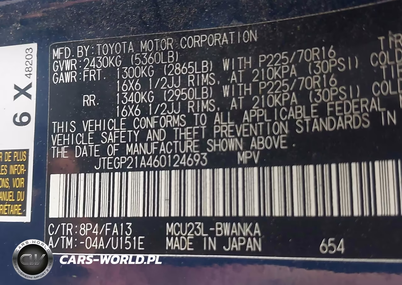 2006 Toyota Highlander V6 VIN:JTEGP21A460124693 - 9