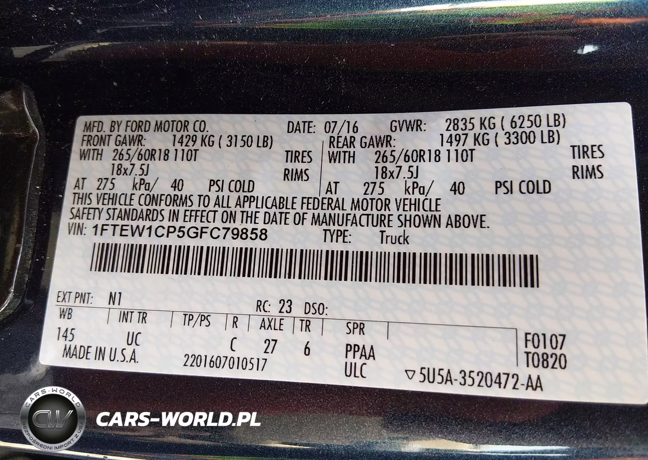 2016 Ford F-150 Xlt VIN:1FTEW1CP5GFC79858 - 9