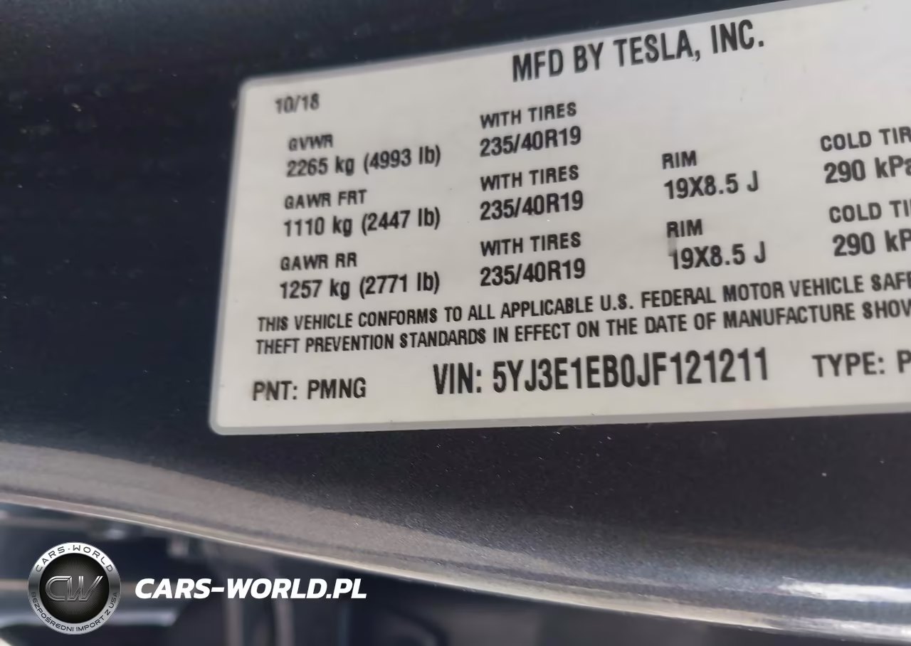 2018 Tesla Model 3 Long Range-Performance VIN:5YJ3E1EB0JF121211 - 9