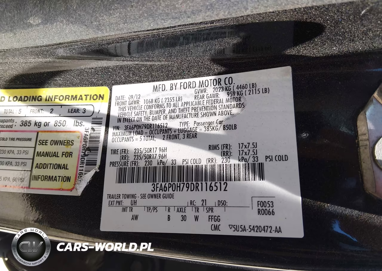 2013 Ford Fusion Se VIN:3FA6P0H79DR116512 - 9