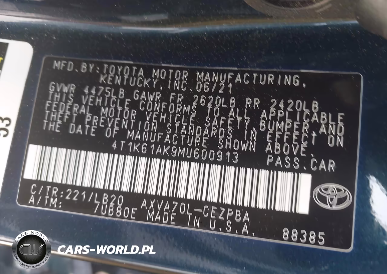 2021 Toyota Camry Xse VIN:4T1K61AK9MU600913 - 9