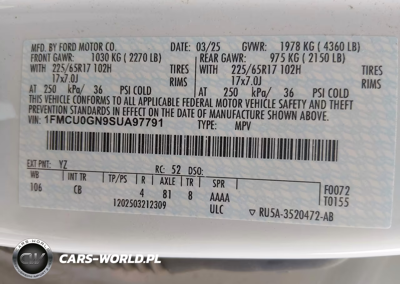 2025 Ford Escape Active VIN:1FMCU0GN9SUA97791 - 9