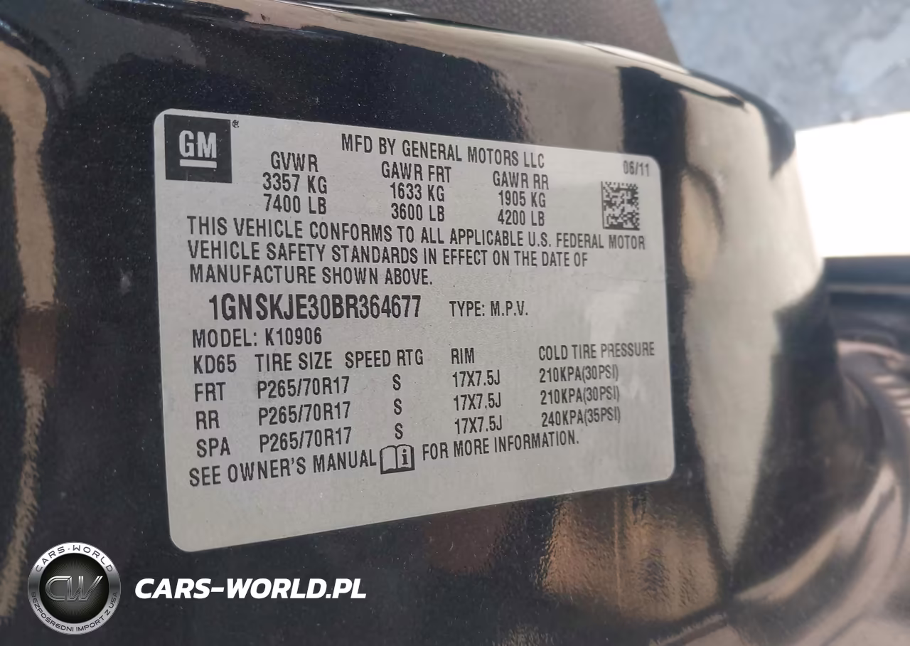 2011 Chevrolet Suburban 1500 Lt1 VIN:1GNSKJE30BR364677 - 9
